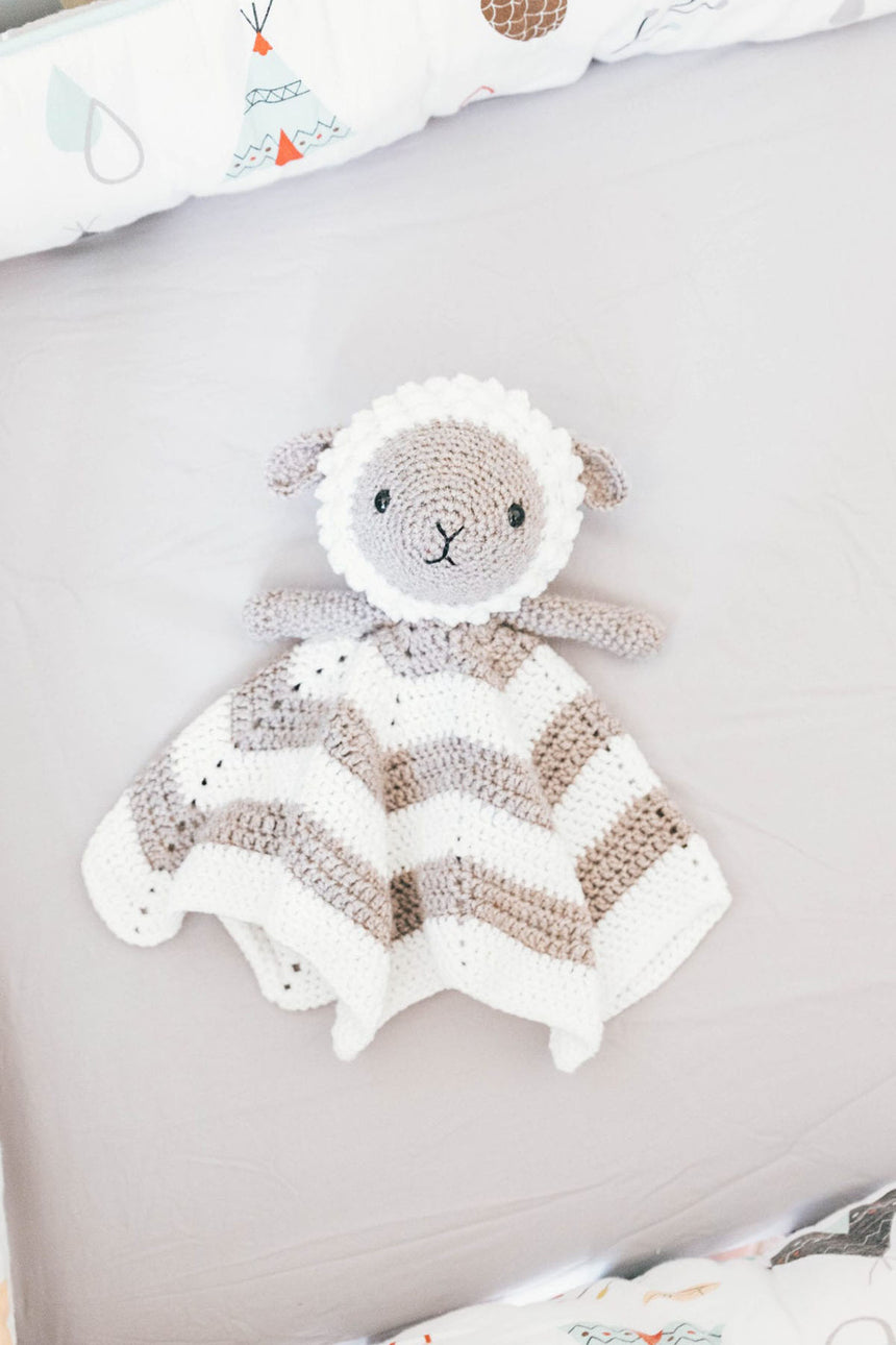 Lovey for Baby. Darling little lamb with super soft crocheted blanket – the  Enchanted Rose Emporium