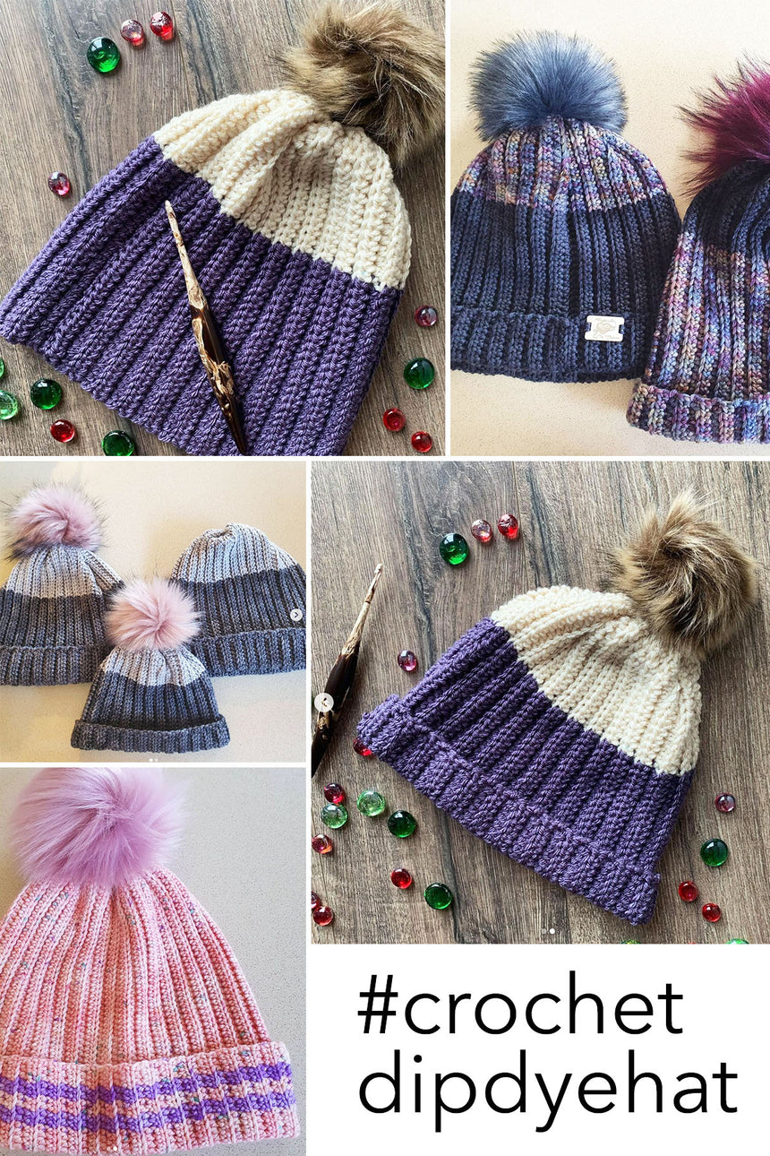 Crochet Dip Dye Hat